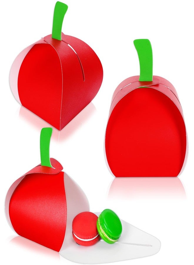 وولاين مجموعة علب هدايا على شكل تفاح أحمر من والين، ٢٤ قطعة، مثالية للعودة إلى المدرسة، وحفلات اليوم الأول من الدراسة، وعلب ورقية على شكل تفاح للحلويات والشوكولاتة والكوكيز، لتزيين الفصول الدراسية للطلاب والمعلمين في المدارس. - Image 4